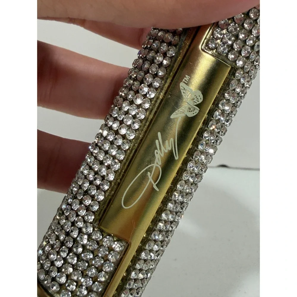 Dolly Parton Heaven's Kiss Lipstick Pink Lemonade Rhinestone Case Butterfly Logo